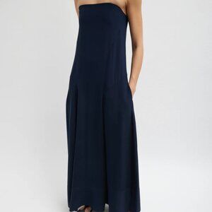 Tibi 4-Ply Silk Strapless Sculpted Dress